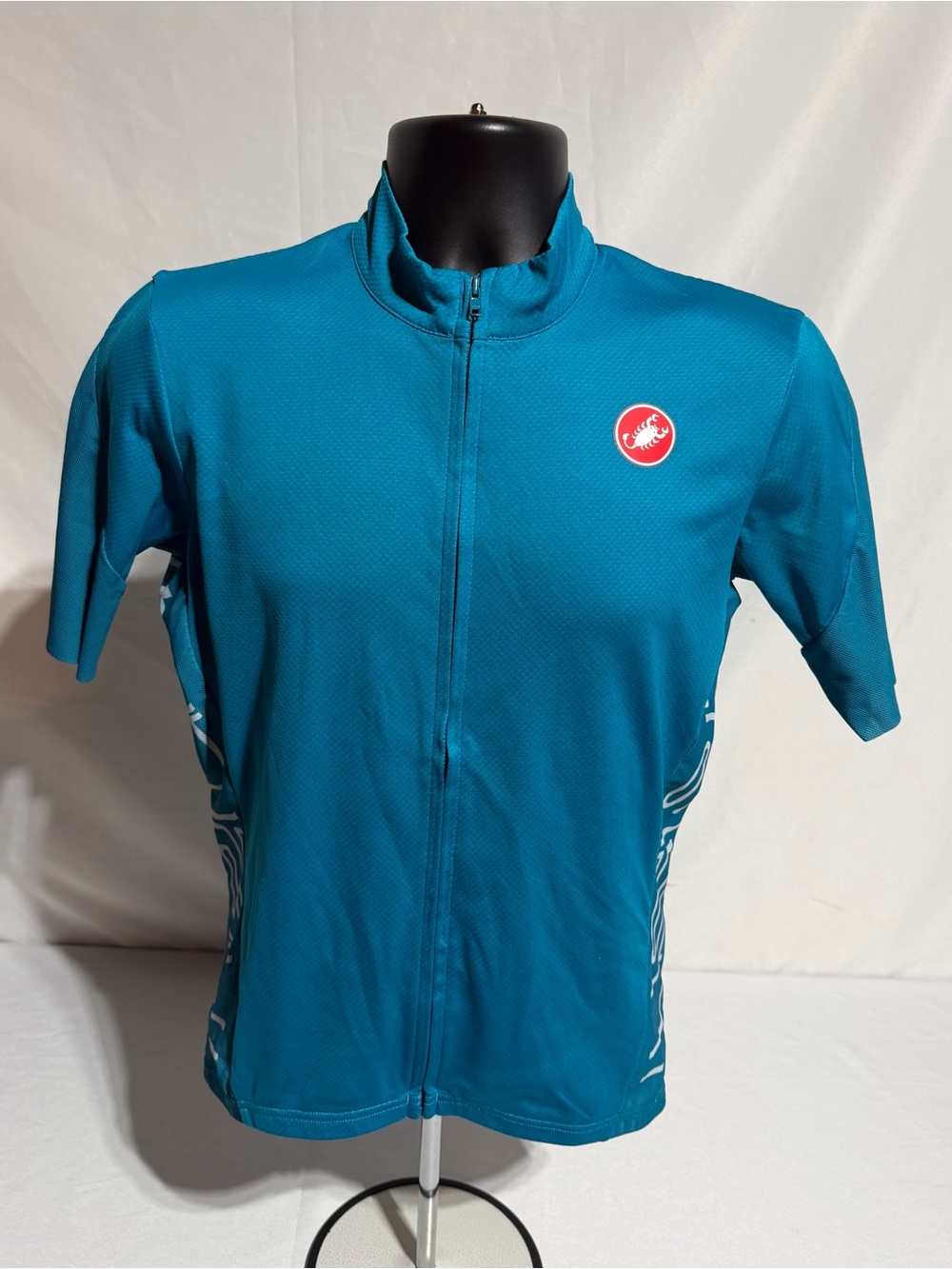 Castelli Men’s Cycling Jersey Teal/ Peacock Blue Full Zip Size Large